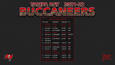Tampa Bay Buccaneers 2021-22 Wallpaper Schedule