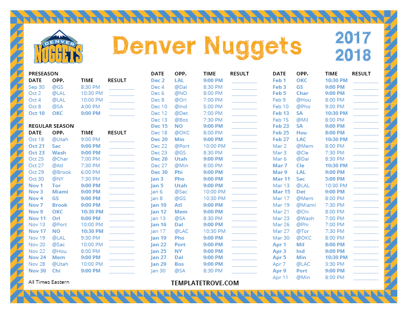 denver-nuggets-printable-schedule