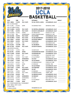 2017-2018 UCLA Bruins Basketball Schedule