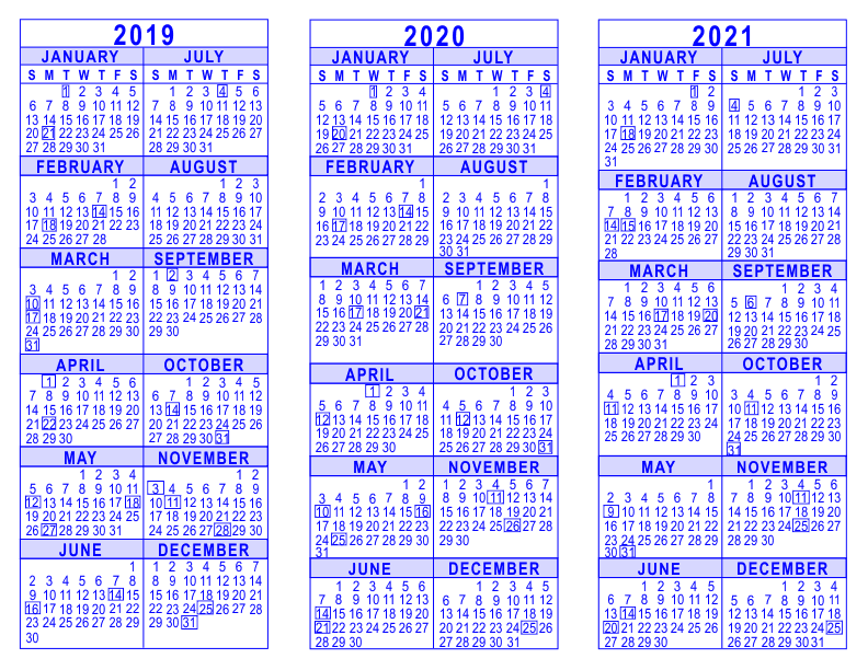 Free Yearly Calendar 2021 2022