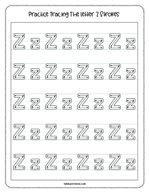 Alphabet Tracing Worksheet #9-2A