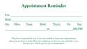 Appointment Card 1 - Green