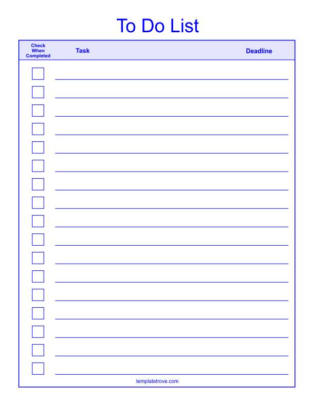 Checklist Template 1 Blue PNG