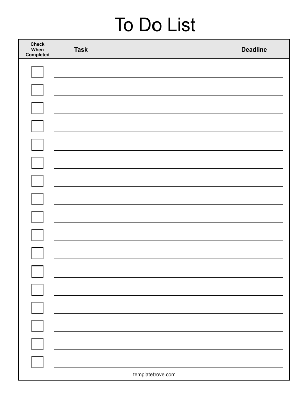 Checklist Template Word FREE DOWNLOAD The Best Home School Guide