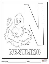 Alphabet Coloring Pages 14 - Colored By