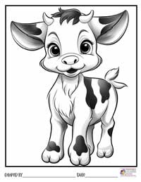 Cow Coloring Pages 1 - Colored By