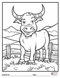 Cow Coloring Pages 18 - Colored By