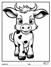 Cow Coloring Pages 4 - Colored By