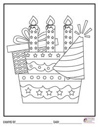 Happy Birthday Coloring Pages 1 - Colored By