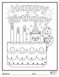 Happy Birthday Coloring Pages 6 - Colored By