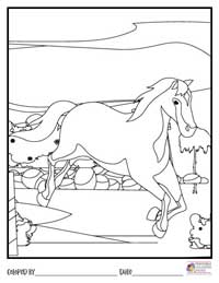 Horses Coloring Pages 11 - Colored By