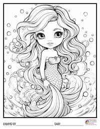 Mermaid Coloring Pages 2 - Colored By