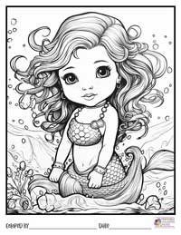 Mermaid Coloring Pages 5 - Colored By