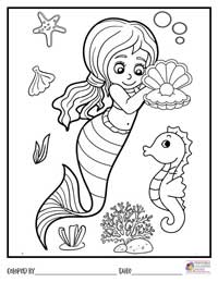 Mermaid Coloring Pages 9 - Colored By