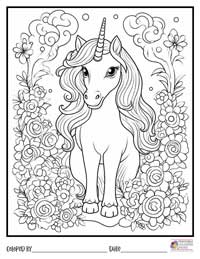 Unicorn Coloring Pages 12 - Colored By