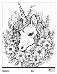 Unicorn Coloring Pages 4 - Colored By