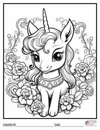 Unicorn Coloring Pages 5 - Colored By