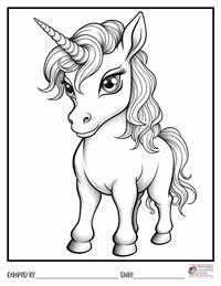 Unicorn Coloring Pages 8 - Colored By