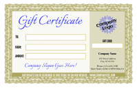 Formal Gift Certificate 3