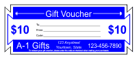 Gift Voucher Template 1 - Blue