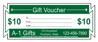 Gift Voucher Template 1 - Forest Green