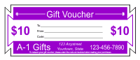 Gift Voucher Template 1 - Purple