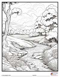 Landscapes Coloring Pages for Adults and Teens