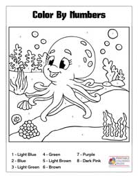 Coloring By Numbers Coloring Pages 12B
