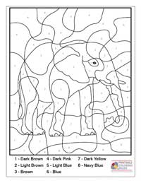 Coloring By Numbers Coloring Pages 5B