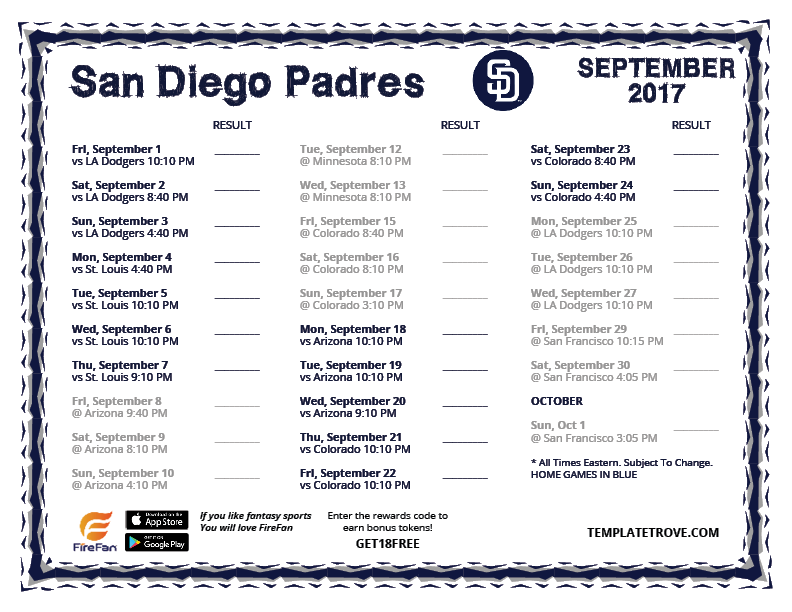 Padres Calendar 2025 Eden Nessie