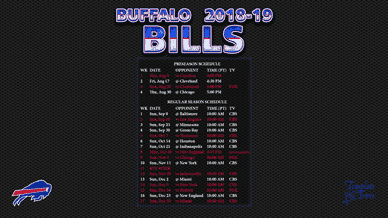 Buffalo Bills 2018-19 Wallpaper Schedule