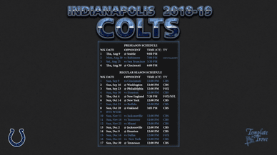 Indianapolis Colts 2018-19 Wallpaper Schedule