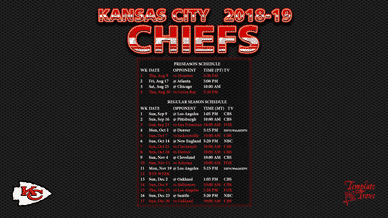 Kansas City Chiefs 2018-19 Wallpaper Schedule