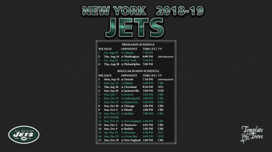 New York Jets 2018-19 Wallpaper Schedule