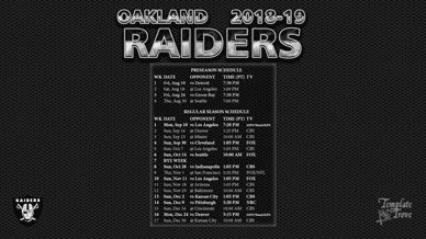 Oakland Raiders 2018-19 Wallpaper Schedule