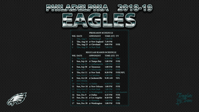Philadelphia Eagles 2018-19 Wallpaper Schedule