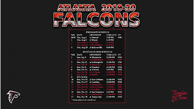 Atlanta Falcons 2019-20 Wallpaper Schedule