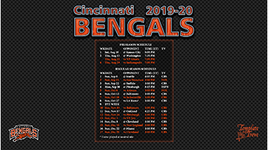 Cincinnati Bengals 2019-20 Wallpaper Schedule