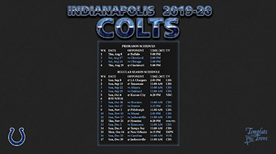 Indianapolis Colts 2019-20 Wallpaper Schedule