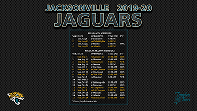 Jacksonville Jaguars 2019-20 Wallpaper Schedule