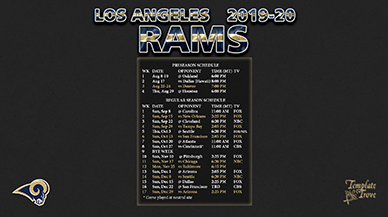 Los Angeles Rams 2019-20 Wallpaper Schedule