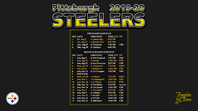Pittsburgh Steelers 2019-20 Wallpaper Schedule