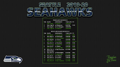 Seattle Seahawks 2019-20 Wallpaper Schedule