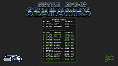 Seattle Seahawks 2019-20 Wallpaper Schedule