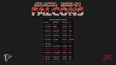 Atlanta Falcons 2020-21 Wallpaper Schedule