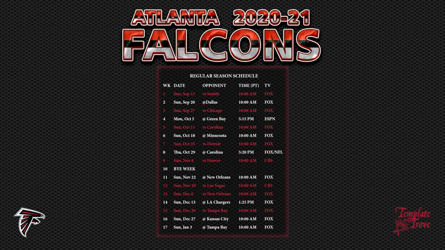 Atlanta Falcons 2024 2025 Schedule In Order Ncaa Football Schedule 2024