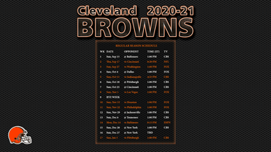 Cleveland Browns 2020-21 Wallpaper Schedule