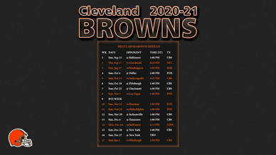 Cleveland Browns 2020-21 Wallpaper Schedule