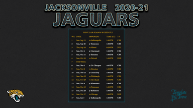 Jacksonville Jaguars 2020-21 Wallpaper Schedule