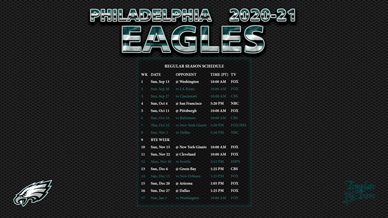 Philadelphia Eagles 2020-21 Wallpaper Schedule